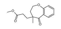 4-(2-methoxycarbonylethyl)-4-methyl-3,4-dihydro-1-benzoxepin-5(2H)-one Structure