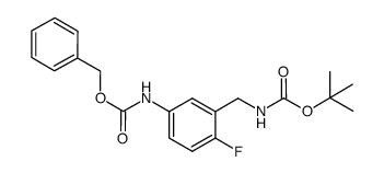 tert-butyl (5-(((benzyloxy)carbonyl)amino)-2-fluorobenzyl)carbamate Structure