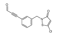 3-[3-[(5-chloro-3-oxo-1,2-thiazol-2-yl)methyl]phenyl]prop-2-ynal结构式