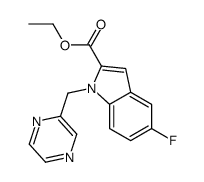 ethyl 5-fluoro-1-(pyrazin-2-ylmethyl)indole-2-carboxylate结构式