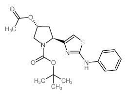 tert-butyl (2S,4R)-4-acetoxy-2-(2-(phenylamino)thiazol-4-yl)pyrrolidine-1-carboxylate结构式