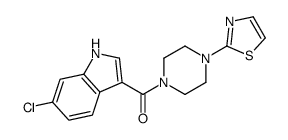 (6-chloro-1H-indol-3-yl)-[4-(1,3-thiazol-2-yl)piperazin-1-yl]methanone Structure