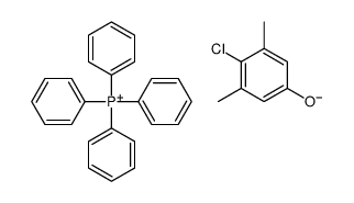 4-chloro-3,5-dimethylphenolate,tetraphenylphosphanium Structure