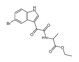 ethyl (2-(5-bromo-1H-indol-3-yl)-2-oxoacetyl)alaninate结构式