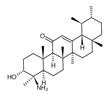 3-α-hydroxy-4-β-amino-11-oxo-24-norurs-12-ene结构式