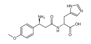 (3S)-3-amino-3-(4-methoxyphenyl)propanoyl-D-histidine Structure