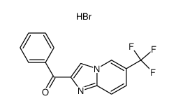 phenyl[6-(trifluoromethyl)imidazo[1,2-a]pyridin-2-yl]methanone hydrobromide结构式