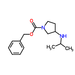 Benzyl 3-(isopropylamino)-1-pyrrolidinecarboxylate结构式