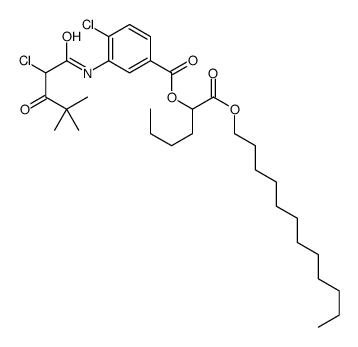 3-(2-Chloro-4,4-dimethyl-3-oxovalerylamino)-4-chlorobenzoic acid 1-(dodecyloxycarbonyl)pentyl ester Structure