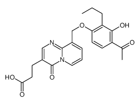 3-[9-[(4-acetyl-3-hydroxy-2-propylphenoxy)methyl]-4-oxopyrido[1,2-a]pyrimidin-3-yl]propanoic acid结构式