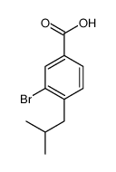 3-bromo-4-(2-methylpropyl)benzoic acid Structure