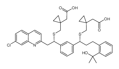 1-[[[(1R)-1-[3-[(1S)-1-[[[1-(羧甲基)环丙基]甲基]硫基]-2-(7-氯-2-喹啉基)乙基]苯基]-3-[2-(1-羟基-1-甲基乙基)苯基]丙基]硫基]甲基]环丙烷乙酸图片