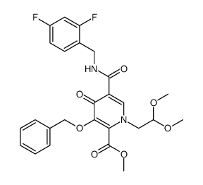 3-(苄氧基)-5-((2,4-二氟苄基)氨基甲酰基)-1-(2,2-二甲氧基乙基)-4-氧代-1,4-二氢吡啶-2-甲酸甲酯结构式