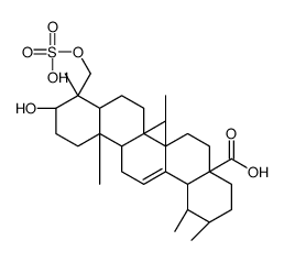 (1S,2R,4aS,6aR,6aS,6bR,8aR,9R,10S,12aR,14bS)-10-hydroxy-1,2,6a,6b,9,12a-hexamethyl-9-(sulfooxymethyl)-2,3,4,5,6,6a,7,8,8a,10,11,12,13,14b-tetradecahydro-1H-picene-4a-carboxylic acid Structure