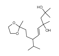 (+/-)-(E)-10,10-ethylenedioxy-7-isopropyl-2,4-dimethylundec-5-ene-2,4-diol结构式