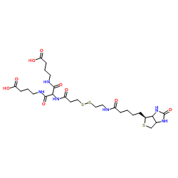 BIOTINYLAMIDOETHYL-DITHIOMETHYLENEMALONIC ACID BIS(4-AMINOBUTYRIC ACID)结构式