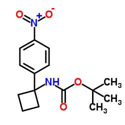 tert-butyl (1-(4-nitrophenyl)cyclobutyl)carbamate Structure