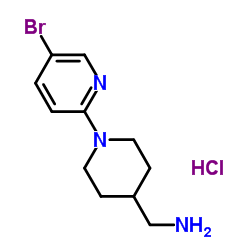 1-[1-(5-Bromo-2-pyridinyl)-4-piperidinyl]methanamine hydrochloride (1:1)图片