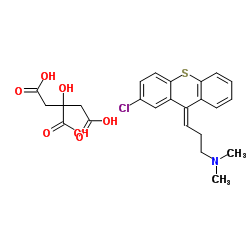 2-chloro-N,N-dimethylthioxanthene-δ9,γ-propylamine citrate structure