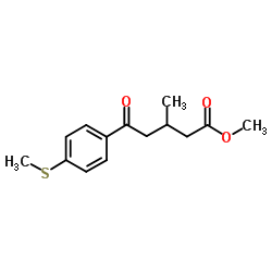 Methyl 3-methyl-5-[4-(methylsulfanyl)phenyl]-5-oxopentanoate结构式