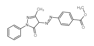 methyl 4-[(4,5-dihydro-3-methyl-5-oxo-1-phenyl-1H-pyrazol-4-yl)azo]benzoate Structure