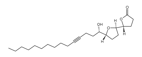 (4R,5R,8R,9S)-9-hydroxy-5,8-oxidotricosa-12-yne-1,4-olide结构式