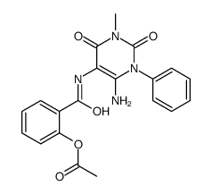 Benzamide,2-(acetyloxy)-N-(6-amino-1,2,3,4-tetrahydro-3-methyl-2,4-dioxo-1-phenyl-5-pyrimidinyl)- Structure