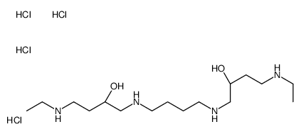 (2R)-4-ethylamino-1-[4-[[(2R)-4-ethylamino-2-hydroxy-butyl]amino]butyl amino]butan-2-ol tetrahydrochloride结构式