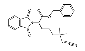 (S)-2-phthalimido-6-methyl-6-azidoheptanoic acid, phenylmethyl ester Structure