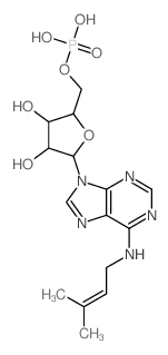 N-(3-Methyl-2-butenyl)-5-adenylic acid Structure