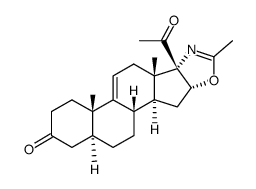 2'-methyl-(5α,16β)-pregn-9(11)-eno[17,16-d]oxazole-3,20-dione结构式