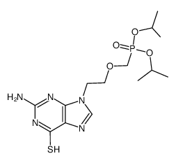 [2-(2-Amino-6-mercapto-purin-9-yl)-ethoxymethyl]-phosphonic acid diisopropyl ester结构式