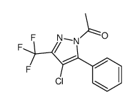 1-[4-chloro-5-phenyl-3-(trifluoromethyl)pyrazol-1-yl]ethanone结构式