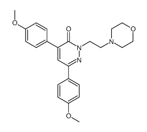 4,6-bis(4-methoxyphenyl)-2-(2-morpholin-4-ylethyl)pyridazin-3-one结构式