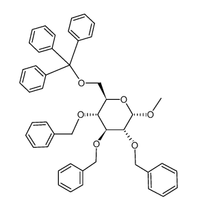 Methyl-6-O-trityl-2,3,4-tri-O-benzyl-α-D-galactopyranoside结构式