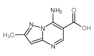 7-氨基-2-甲基吡唑并[1,5-a]嘧啶-6-羧酸结构式