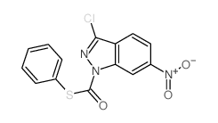 1H-Indazole-1-carbothioicacid, 3-chloro-6-nitro-, S-phenyl ester structure