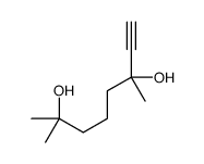 2,6-dimethyloct-7-yne-2,6-diol structure