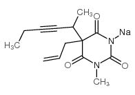 methohexital sodium Structure