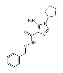 1H-Imidazole-4-carboxamide,5-amino-1-cyclopentyl-N-(phenylmethoxy)-结构式