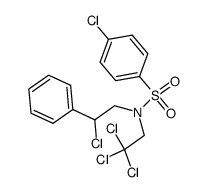 4-Chloro-N-(2-chloro-2-phenyl-ethyl)-N-(2,2,2-trichloro-ethyl)-benzenesulfonamide结构式