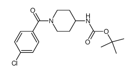 (1-(4-chloro-benzoyl)-piperidin-4-yl)-carbamic acid tert-butyl ester结构式