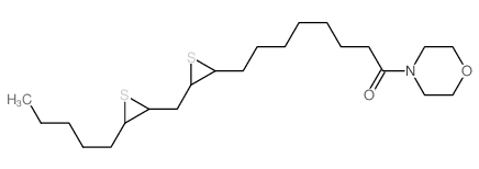 1-morpholin-4-yl-8-[3-[(3-pentylthiiran-2-yl)methyl]thiiran-2-yl]octan-1-one Structure