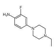 4-(4-乙基-1-哌嗪)-2-氟苯胺结构式