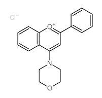 4-(2-phenylchromen-4-ylidene)-1-oxa-4-azoniacyclohexane结构式