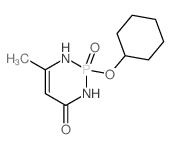 2-cyclohexyloxy-4-methyl-2-oxo-1,3-diaza-2$l^C10H17N2O3P-phosphacyclohex-4-en-6-one结构式