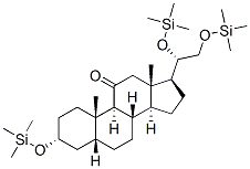 Pregnan-11-one, 3,20,21-tris[(trimethylsilyl)oxy]-, (3alpha,5beta,20S)-结构式