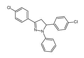 3,5-bis(4-chlorophenyl)-2-phenyl-3,4-dihydropyrazole结构式