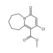 2-chloro-4-oxo-4,6,7,8,9,10-hexahydro-pyrido[1,2-a]azepine-1-carboxylic acid methyl ester结构式