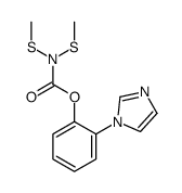 (2-imidazol-1-ylphenyl) N,N-bis(methylsulfanyl)carbamate结构式